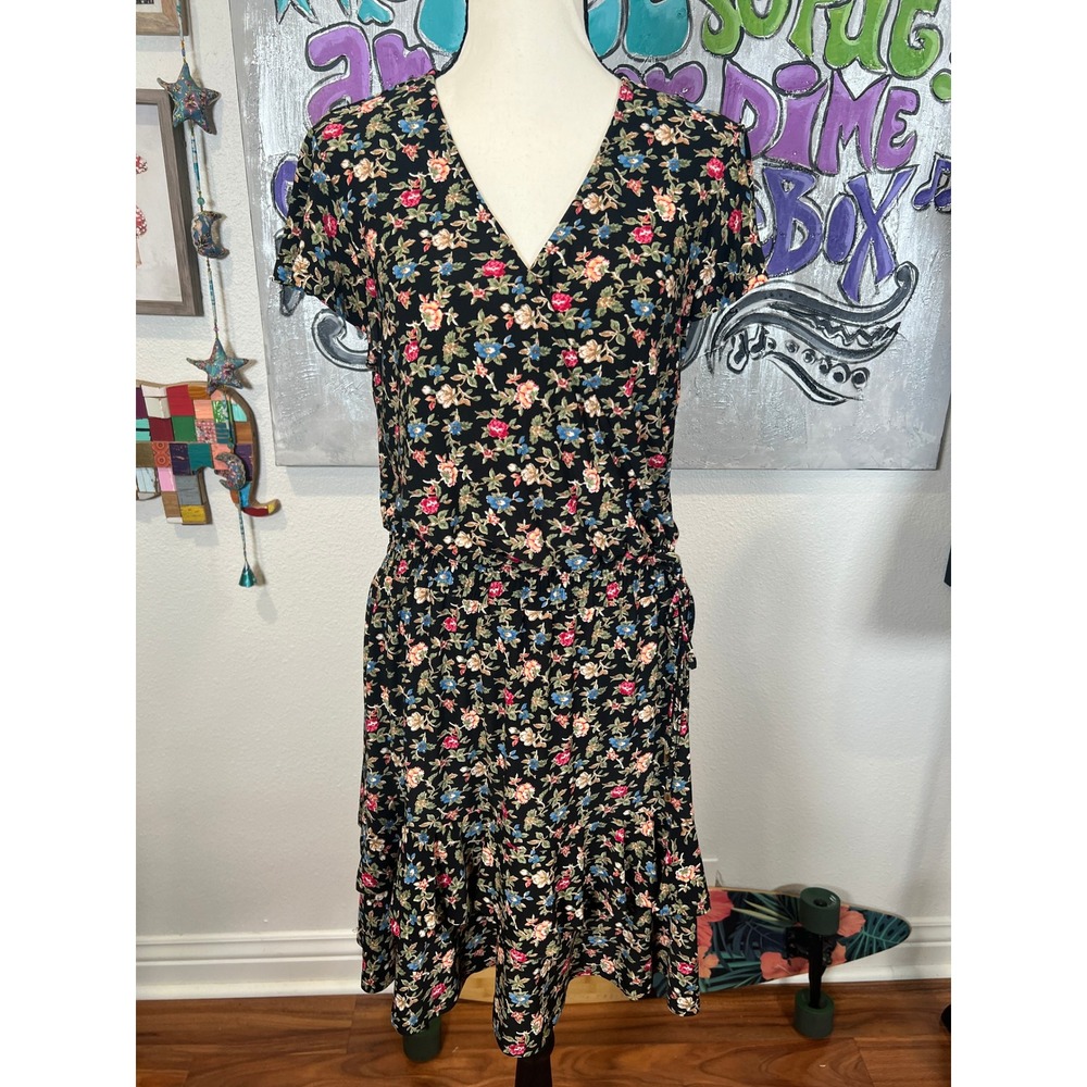 Lauren Ralph Lauren Ditsy Floral Blouson Ruffle Dress Romantic Cottagecore